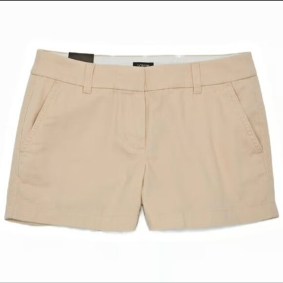 NWOT Crew Broken-In Womens Tan Colored Khaki Chino Shorts with